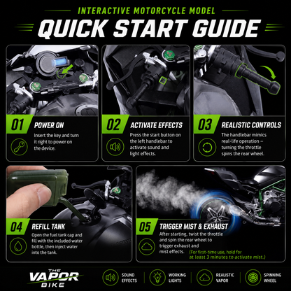 1:9 Kawasaki Ninja H2R - With Smoke
