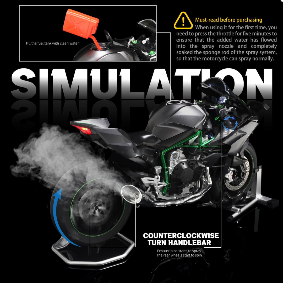 1:9 Kawasaki Ninja H2R - With Smoke